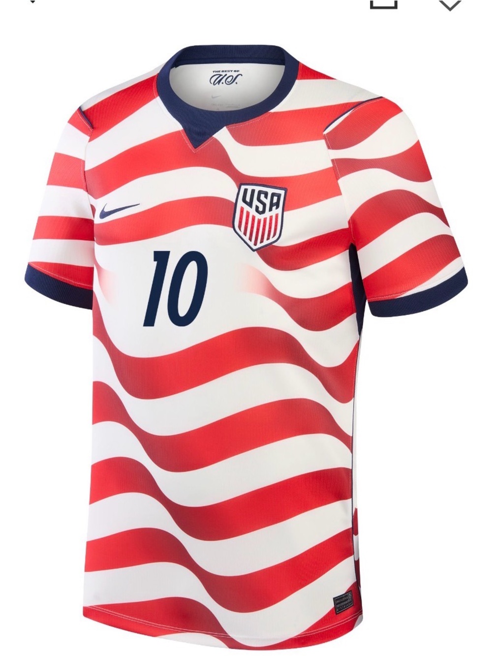 Nike USA Men's Red and White Pulisic #10 Soccer jersey - Picture 2 of 3